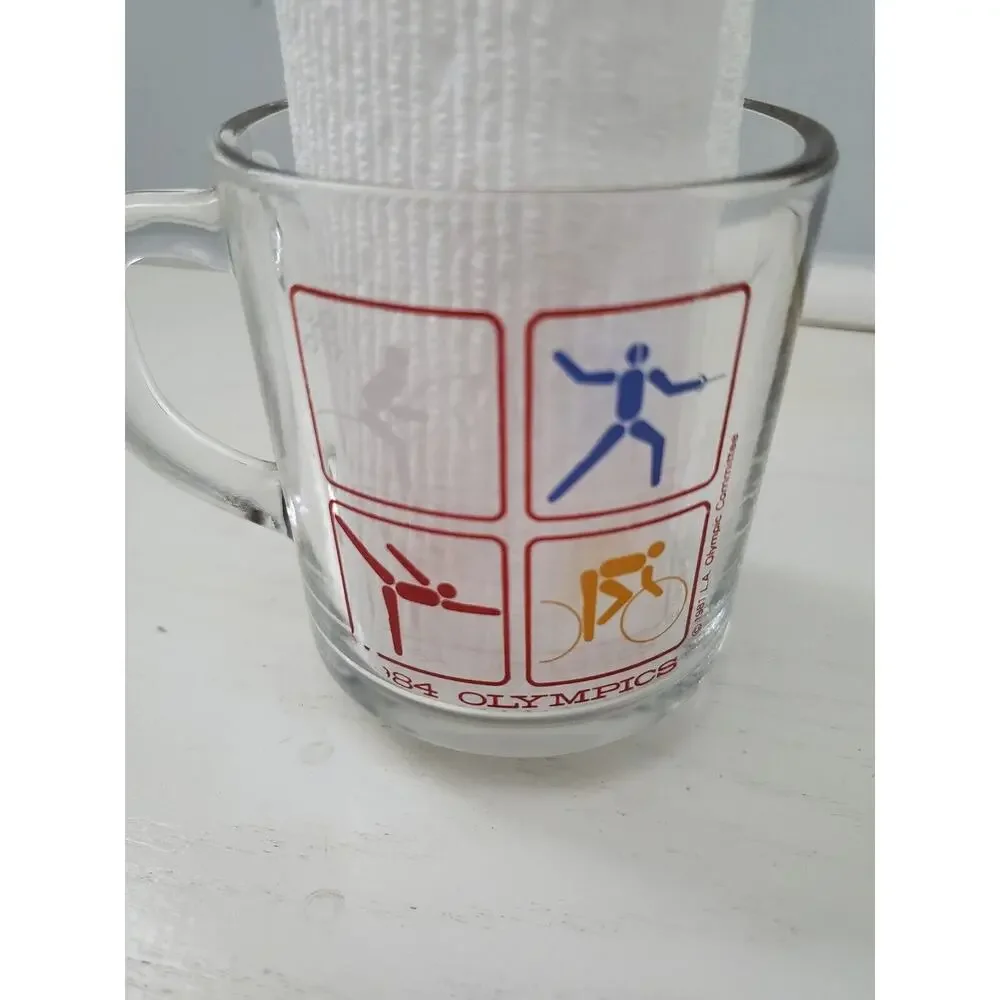 McDonalds‎ VINTAGE 1984 LOS ANGELES Olympics Coffee/Tea Cup/Mug Glass Lot of 3